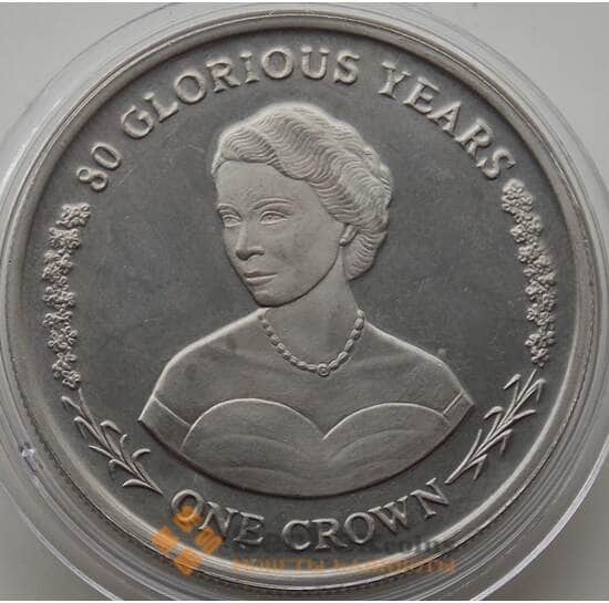 Гибралтар 1 крона 2006 BU 80 лет Елизавета II арт. 13963
