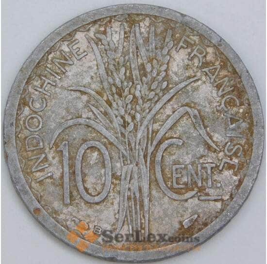 Французский Индокитай 10 сантимов 1945 КМ28.1 F-VF арт. 57313