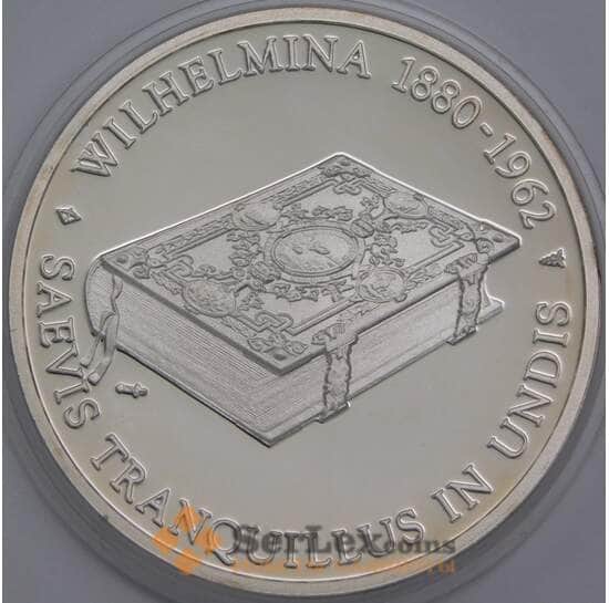 Нидерланды жетон Вильгельмина 1880-1962 Пожилой портрет Proof арт. 42918