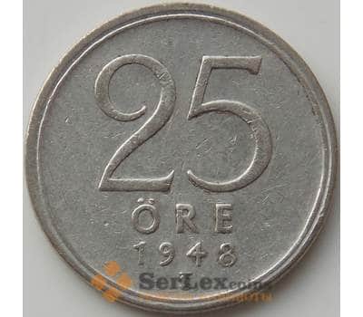 Монета Швеция 25 эре 1948 TS КМ816 XF арт. 11888