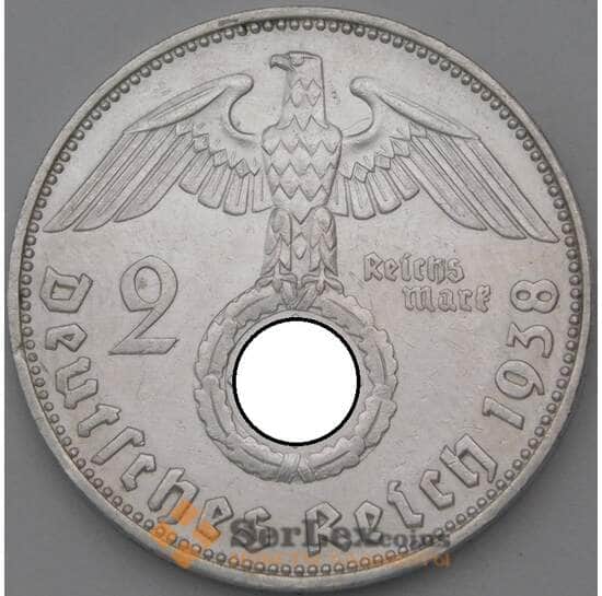 Германия 2 марки 1938 Е КМ93 XF арт. 22208