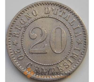 Монета Италия 20 сентим 1894 КМ28 AU арт. 8055