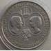 Монета Остров Святой Елены 25 пенсов 1981 КМ9 AU Свадьба Дианы арт. 13830
