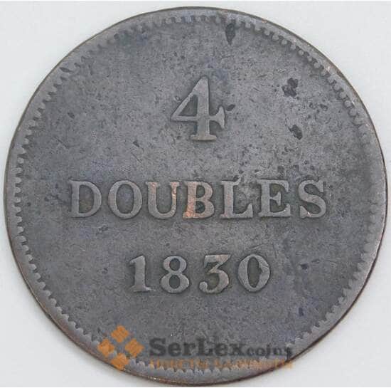 Гернси 4 дубля 1830 КМ2 F арт. 40531