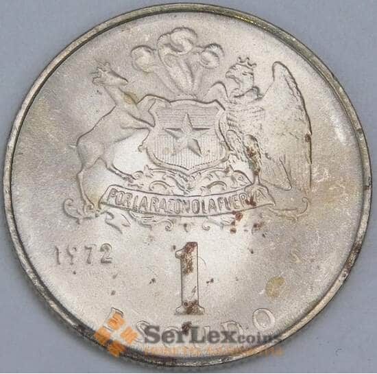 Чили 1 эскудо 1972 КМ197 aUNC арт. 18670