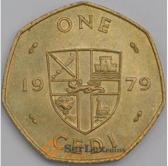 Гана монета 1 седи 1979 КМ19 AU арт. 43476