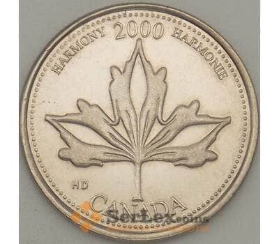 Монета Канада 25 центов 2000 КМ377 UNC Гармония (J05.19) арт. 18248