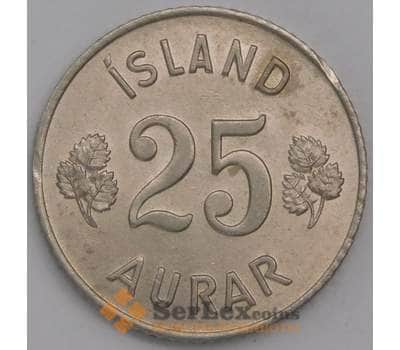 Исландия монета 25 эйре 1965 КМ11 UNC арт. 42016