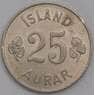 Исландия монета 25 эйре 1965 КМ11 UNC арт. 42016