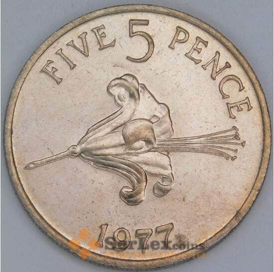 Гернси 5 пенсов 1977 КМ29 XF арт. 56560