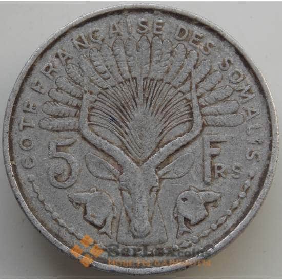 Французское Сомали 5 франков 1959 КМ10 VF- арт. 14581