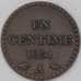 Монета Франция 1 сантим 1851 А КМ754 XF арт. 22733