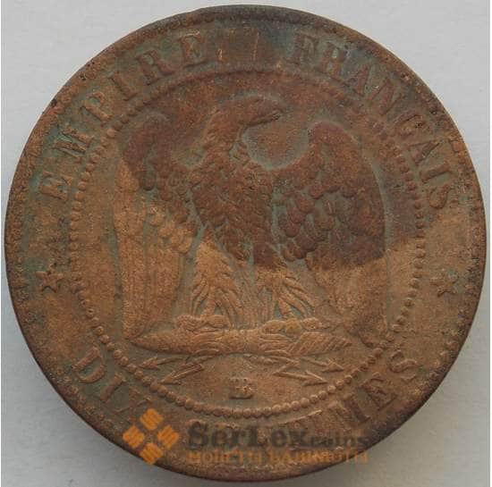Франция 10 сантим 1864 ВВ КМ798 F (J05.19) арт. 16399