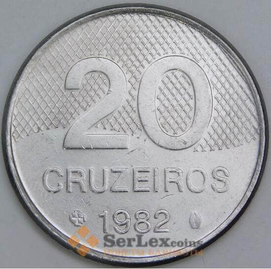 Бразилия 20 крузейро 1982 КМ593.1 aUNC арт. 56585 Бразилия 20 крузейро 1982 КМ593.1 aUNC арт. 56585