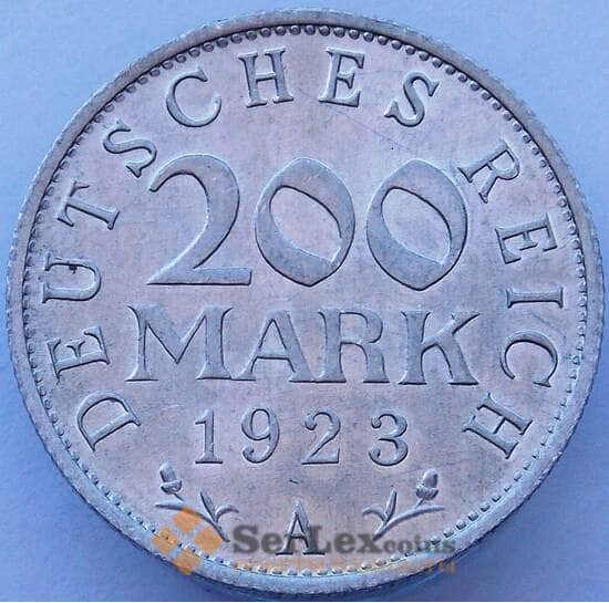 Германия 200 марок 1923 А КМ35 UNC (J05.19) арт. 16790