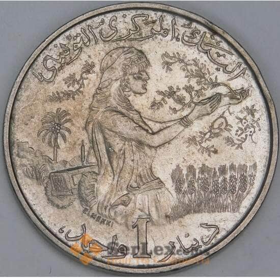 Тунис 1 динар 1976 КМ304 XF арт. 55197 Тунис 1 динар 1976 КМ304 XF арт. 55197
