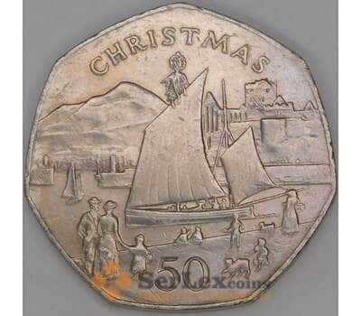 Мэн остров 50 пенсов 1981 КМ84 XF Рождество арт. 52117