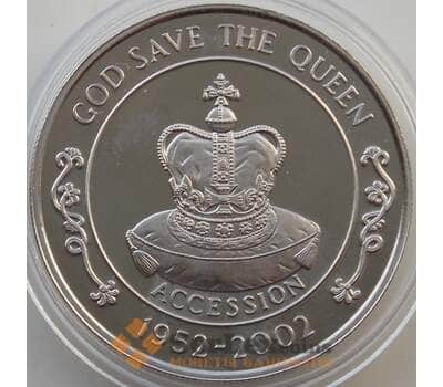 Монета Остров Святой Елены 50 пенсов 2002 КМ23 BU 50 лет Правления арт. 13825