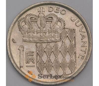Монако монета 1 франк 1968 КМ140 AU арт. 43157