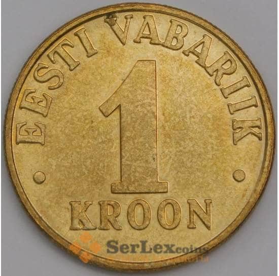 Эстония монета 1 крона 2000 КМ35 aUNC  арт. 16899