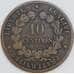 Франция 10 сантимов 1870 А КМ815 F арт. 56495