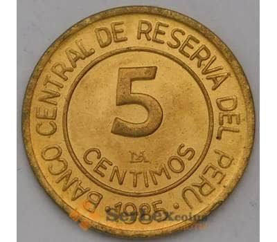Монета Перу 5 сентимо 1985 КМ292 UNC арт. 31267