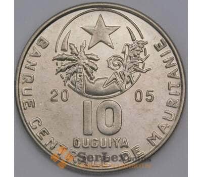Мавритания монета 10 угий 2005 КМ4а UNC арт. 44738