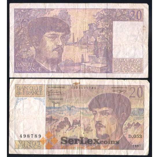 Франция банкнота 20 франков 1980-1997 Р151 F арт. 42573