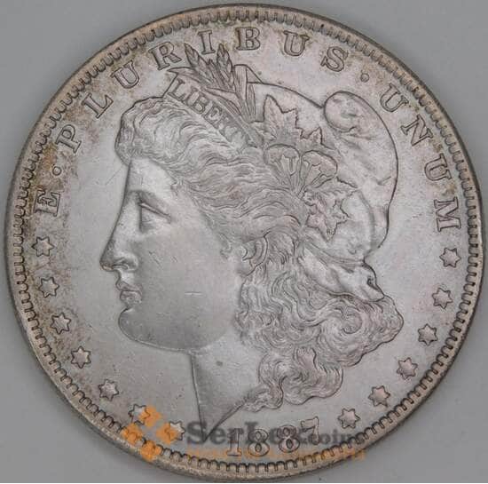 США 1 доллар 1887 О КМ110 XF арт. 53566