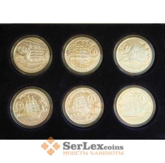 Острова Кука 5 долларов 2008 Корабли Набор 6 монет UNC (БСВ) арт. 8434