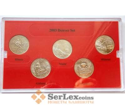Монета США набор квотеров 2003 UNC коробка (ЗСГ) арт. 8464