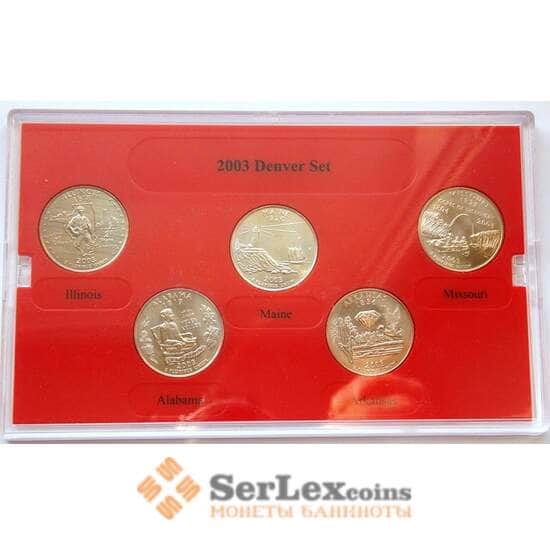 США набор квотеров 2003 UNC коробка (ЗСГ) арт. 8464