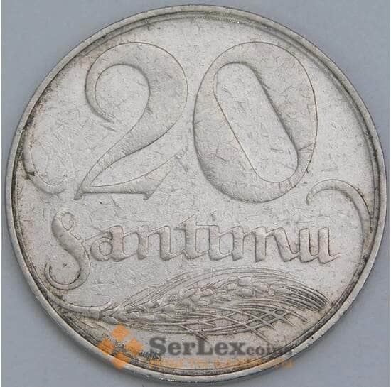 Латвия 20 сантимов 1922 КМ5 VF арт. 56905