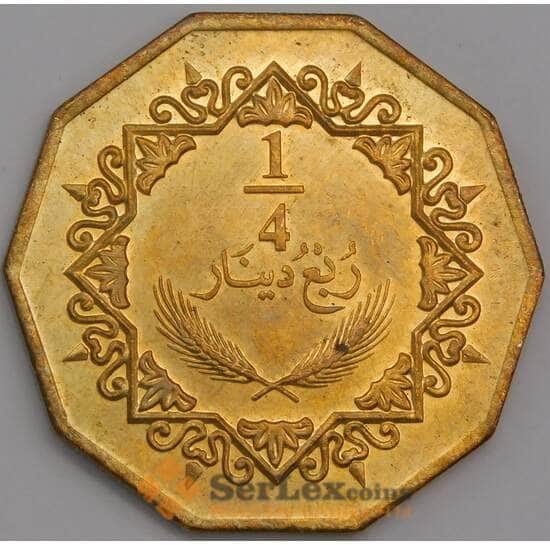 Ливия 1/4 динара 2009 КМ30 UNC  арт. 41781