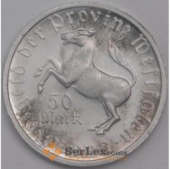 Германия Нотгельд монета 50 марок 1923 UNC Вестфалия  арт. 43038