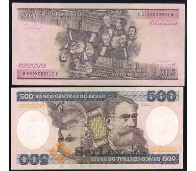 Банкнота Бразилия 500 крузейро 1981-1985 Р200 aUNC   арт. 40574
