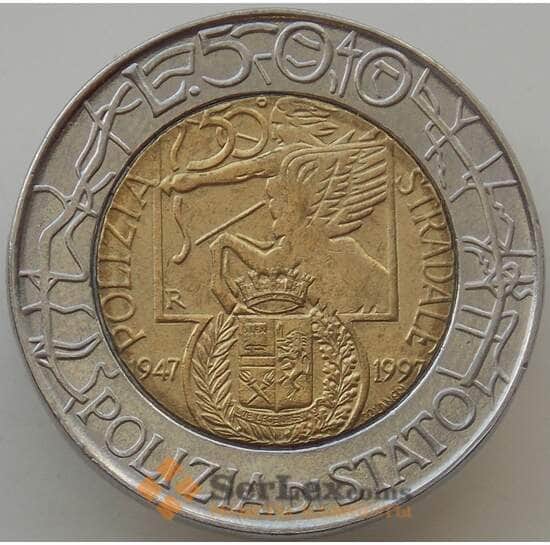 Италия 500 лир 1997 КМ187 UNC 50 лет дорожной полиции арт. 12411