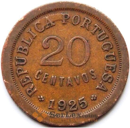 Португалия 20 сентаво 1925 КМ574 VF- арт. 8668