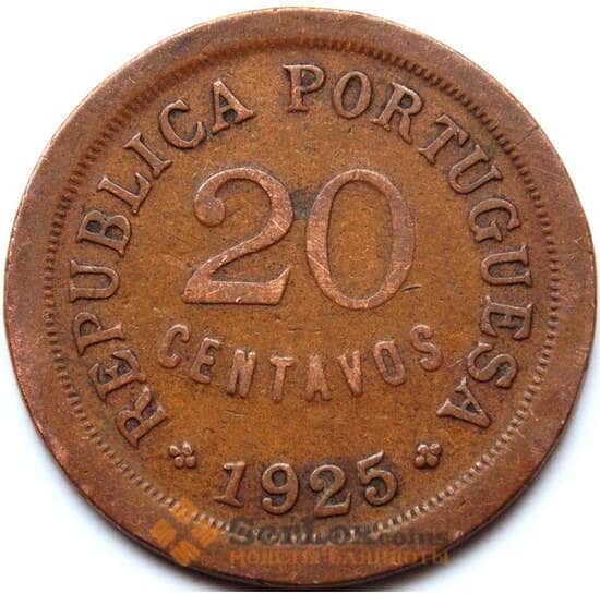 Португалия 20 сентаво 1925 КМ574 VF- арт. 8669