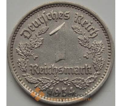 Монета Германия 1 марка 1934 G КМ78 XF арт. 7611