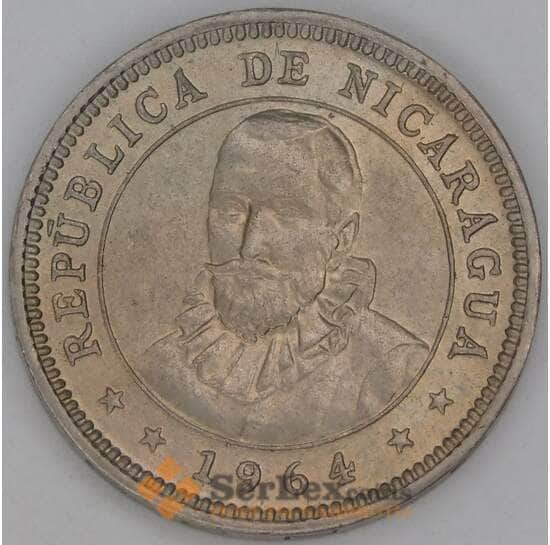 Никарагуа 5 сентаво 1964 КМ24.2 UNC арт. 54113