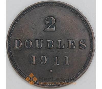 Гернси 2 дубля 1911 Н КМ9 VF арт. 54877