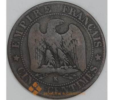 Франция 5 сантимов 1861 К КМ797 VG арт. 54908