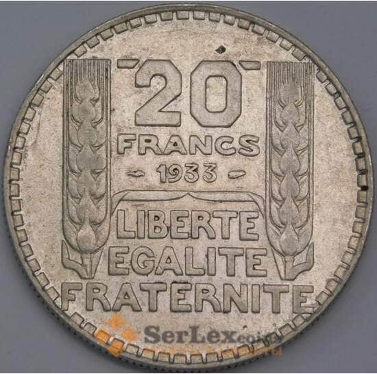 Франция 20 франков 1933 КМ879 VF арт. 40605