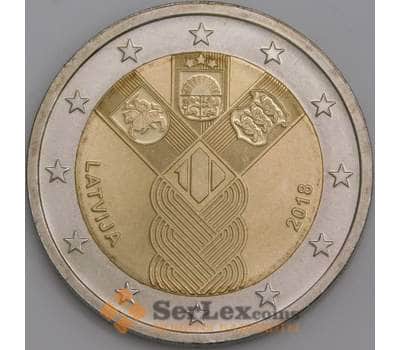Латвия монета 2 евро 2018 КМ195 UNC арт. 45626