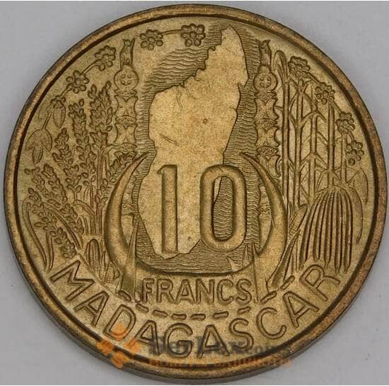 Мадагаскар 10 франков 1953 КМ6 UNC арт. 53267