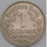 Германия монета 1 рейхсмарка 1934 J КМ78 aUNC арт. 43863
