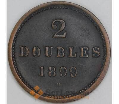 Гернси 2 дубля 1899 КМ9 VF арт. 54880