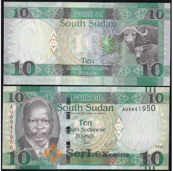 Судан Южный 10 Фунтов 2016 P12 UNC арт. 7818