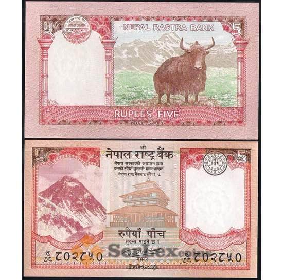 Непал банкнота 5 рупий 2017 Р76 UNC арт. 7822